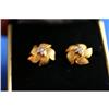Lovely 18K Yellow Gold and Diamond Earrings #958907