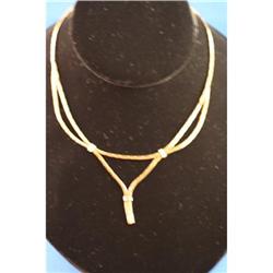 lovely 14K Gold flat link neckpiece-LOWERED RES #958922