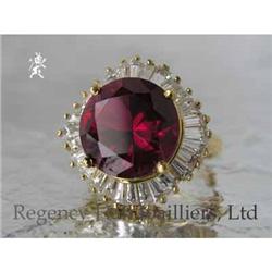 RHJ Brilliant Fire-y Synthetic Ruby Ring #973625