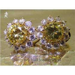 RHJ Brilliant Canary Cubic Zirconium Earrings #973630