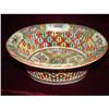 Image 1 : C. 1850 ROSE MEDALLION RETICULATED BASKET #973651