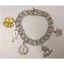 40's Sterling Charm BRACELET #973730