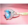Image 1 : 3.65 CT BLUE TOPAZ AND DIAMOND RING 14K WG #973755