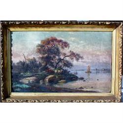 VICTORIAN? OIL PAINTING DUTCH COUNTRYSIDE #973765