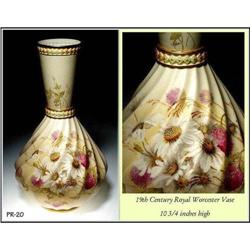 LARGE 19TH CENTURY ROYAL WORCESTER VASE / PR020 #973792