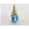 Image 1 : 14k Pendant Pearl Enhancer BLUE TOPAZ DIAMONDS #973839