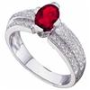Image 1 : WHITE GOLD RUBY RING w DIAMONDS #973851