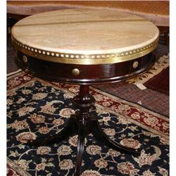 Excellent Antique Mahogany Table with Brass #973960