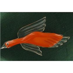 Rare Bakelite & Luckite GOOSE Pin #974003