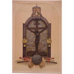 Polish Color Lithograph, Religious, Crucifixion #974035