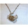 Image 1 : 14K WG Gold Chocolate White Diamond Crab Brooch #974091