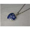 Image 1 : Estate 14K WG Gold Diamond Enamel Heart Locket #974101