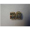 Image 1 : 14K YG Citrine Ruby Tanzanite Huggie Earrings   #974260