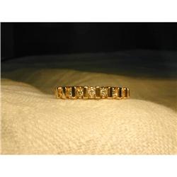 Estate 14K Gold Eternity Diamond Wedding Band #974296