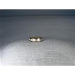 Estate 14K YG Baguette Diamond Wedding Ring #974324