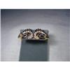 Image 1 : Estate 14K YG Sapphire Diamond Heart Earrings #974336