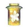 Image 1 : Antique Quezell Shade Signed Iridescent Flowers #974387
