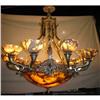 Image 1 : Ten tulips alabaster stone chandelier #974416