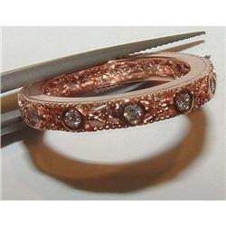 WEDDING BAND ROSE GOLD PINK gold & 0.42 ct #974737