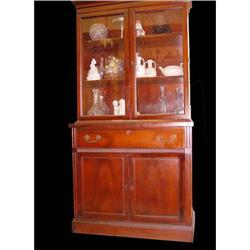 Mahogany Chippendale Style China Closet Cabinet #974749