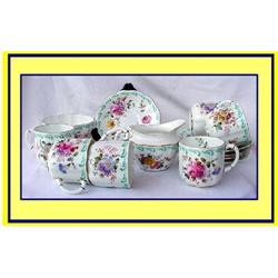 ROYAL CROWN DERBY PART TEA SET FOR 6 FLORAL #974773