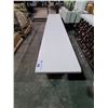 Image 2 : SOFA TABLE W 16" L 78.5" H 30" WITH VISIBLE DAMAGE