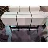 Image 1 : SOFA TABLE WITH CENTER DRAWER APPROX. W 16" L 56" H 30.5" WITH VISIBLE DAMAGE