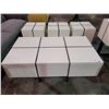 Image 1 : 2 DOOR COFFEE TABLE APPROX. W 30.5" L 54" H 18.5" & 3 SIDE TABLES APPROX. W 20" L 20" H 20.5"