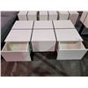 Image 3 : 2 DOOR COFFEE TABLE APPROX. W 30.5" L 54" H 18.5" & 3 SIDE TABLES APPROX. W 20" L 20" H 20.5"