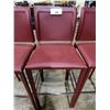 Image 2 : 3 RED BAR CHAIRS