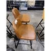 Image 2 : 2 BROWN BAR CHAIRS (DIFFERENT HEIGHTS