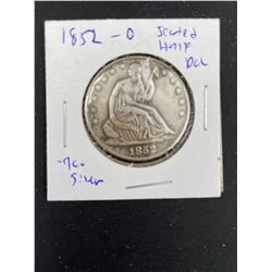 1852 SEATED HALF DOLLAR "O"