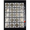 Image 2 : SHEET OF 20 MORGAN SILVER DOLLARS
