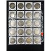 Image 2 : SHEET OF 20 MORGAN SILVER DOLLARS
