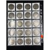 Image 2 : SHEET OF 20 MORGAN SILVER DOLLARS