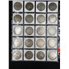 Image 2 : SHEET OF 20 MORGAN SILVER DOLLARS