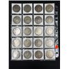 Image 2 : SHEET OF 20 MORGAN SILVER DOLLARS