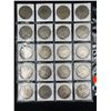 Image 2 : SHEET OF 20 MORGAN SILVER DOLLARS