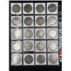 Image 2 : SHEET OF 20 MORGAN SILVER DOLLARS