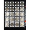 Image 2 : SHEET OF 20 MORGAN SILVER DOLLARS