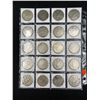 Image 2 : SHEET OF 20 MORGAN SILVER DOLLARS