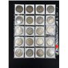 Image 2 : SHEET OF 20 MORGAN SILVER DOLLARS