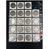 Image 2 : SHEET OF 19 MORGAN SILVER DOLLARS