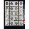 Image 2 : SHEET OF 20 US SILVER HALF DOLLARS