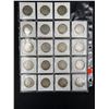 Image 2 : SHEET OF 19 US SILVER HALF DOLLARS