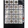 Image 2 : SHEET OF 19 US SILVER HALF DOLLARS
