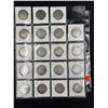 Image 2 : SHEET OF 19 US SILVER HALF DOLLARS