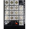 Image 2 : SHEET OF 16 US SILVER HALF DOLLARS