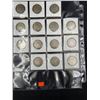 Image 2 : SHEET OF 14 US SILVER HALF DOLLARS