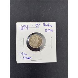 1894 US BARBER DIME "O"